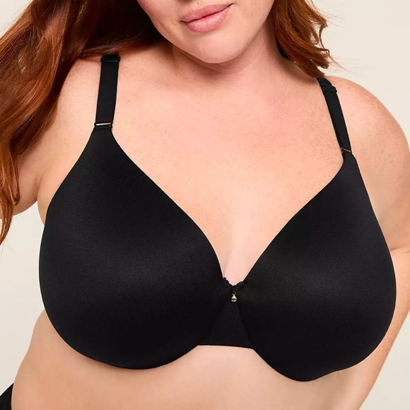 Cacique Invisible Backsmoother Lightly Lined Full Coverage Bra Black Size - Picture 1 of 13